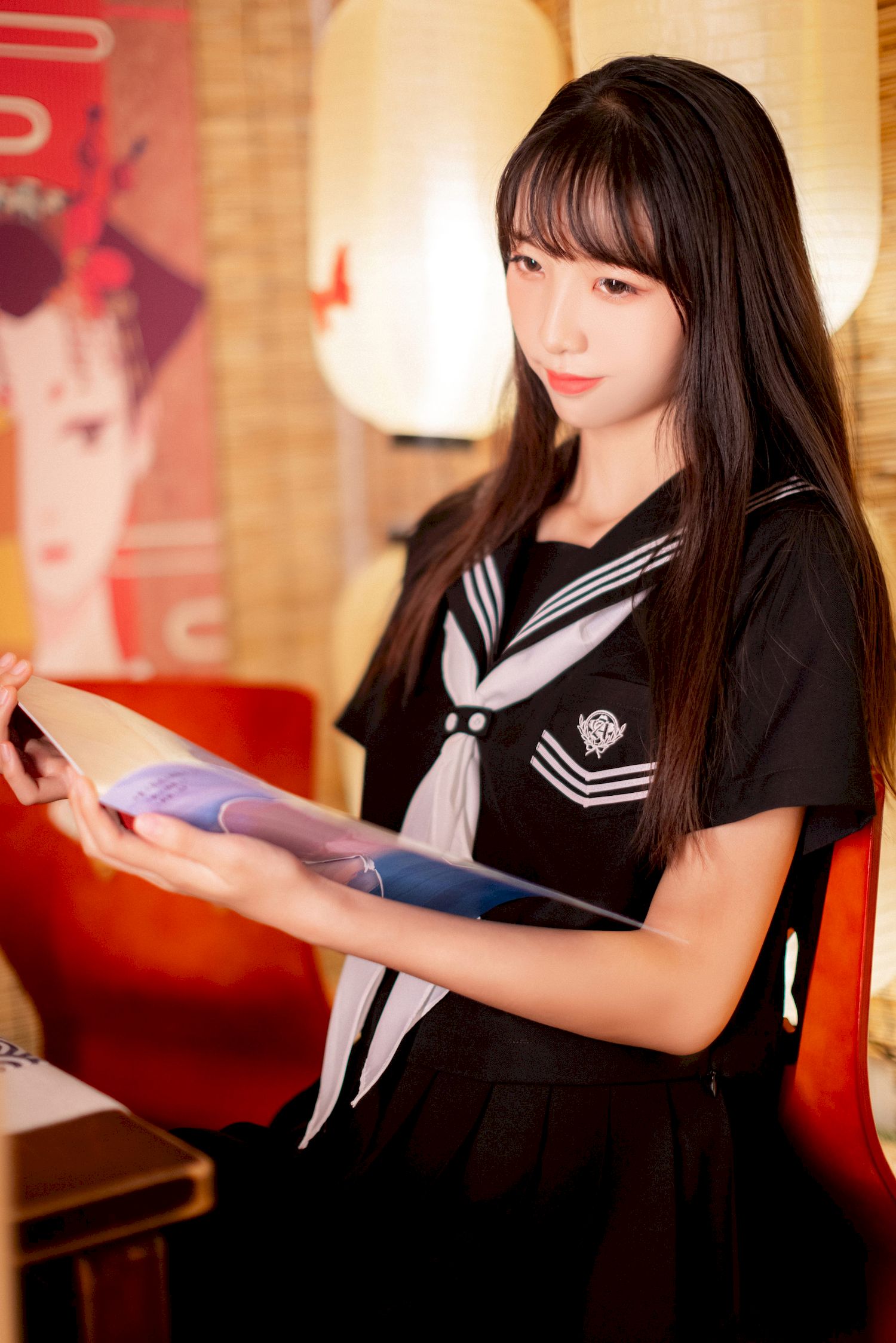 西呱呀呀呀JK制服搭配黑丝日系风格写真