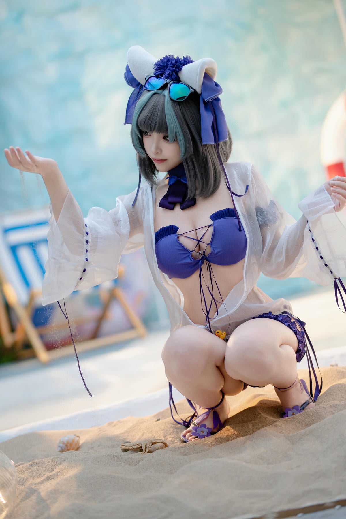 图片[5]-Bangni邦尼 cosplay Cheshire Swimsuit – Azur Lane【86P】 – COSPLAY-御萝部落