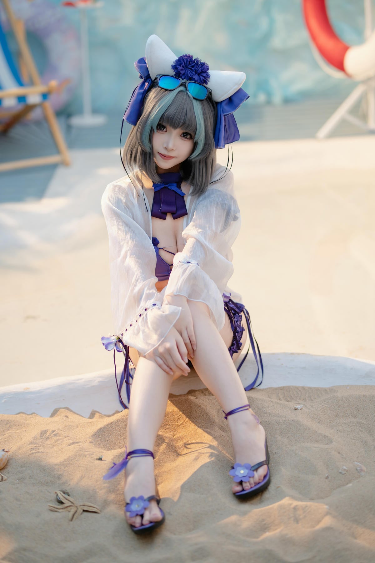 图片[10]-Bangni邦尼 cosplay Cheshire Swimsuit – Azur Lane【86P】 – COSPLAY-御萝部落