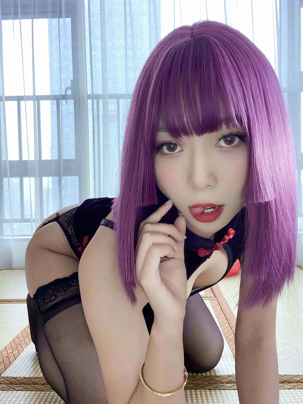 图片[2]-Money冷冷 – 高叉旗袍蕾絲裙 【107P】 – COSPLAY-御萝部落