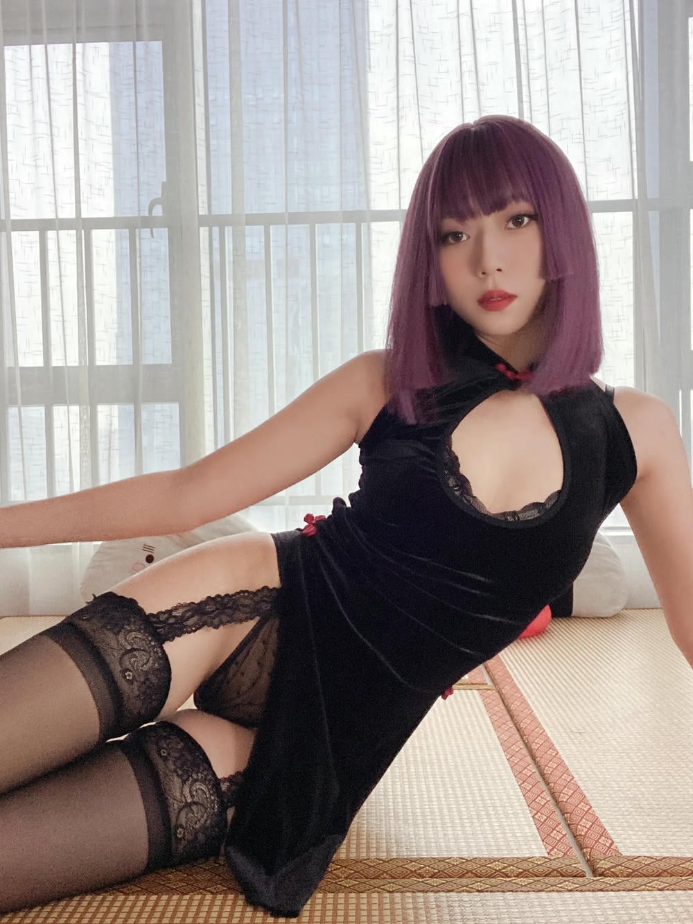 图片[4]-Money冷冷 – 高叉旗袍蕾絲裙 【107P】 – COSPLAY-御萝部落