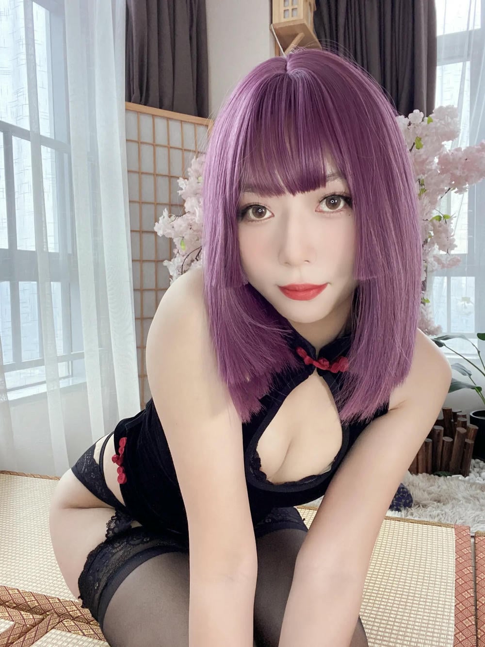 图片[48]-Money冷冷 – 高叉旗袍蕾絲裙 【107P】 – COSPLAY-御萝部落