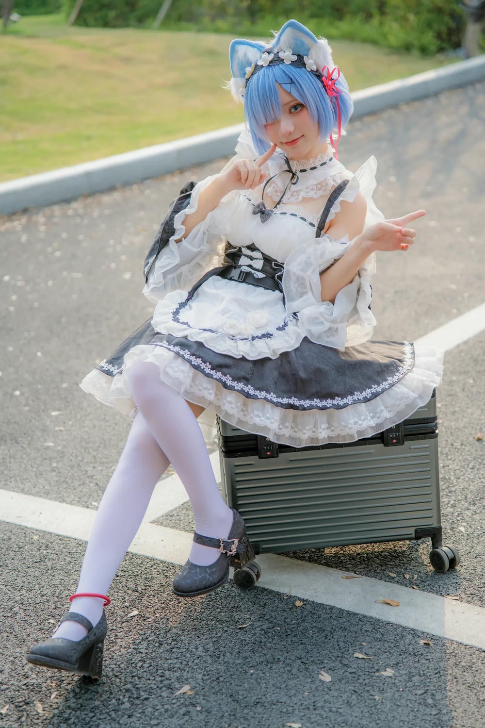 图片[34]-花柒hana 螢火蟲動漫嘉年華 貓貓蕾姆【107P】 – COSPLAY-御萝部落