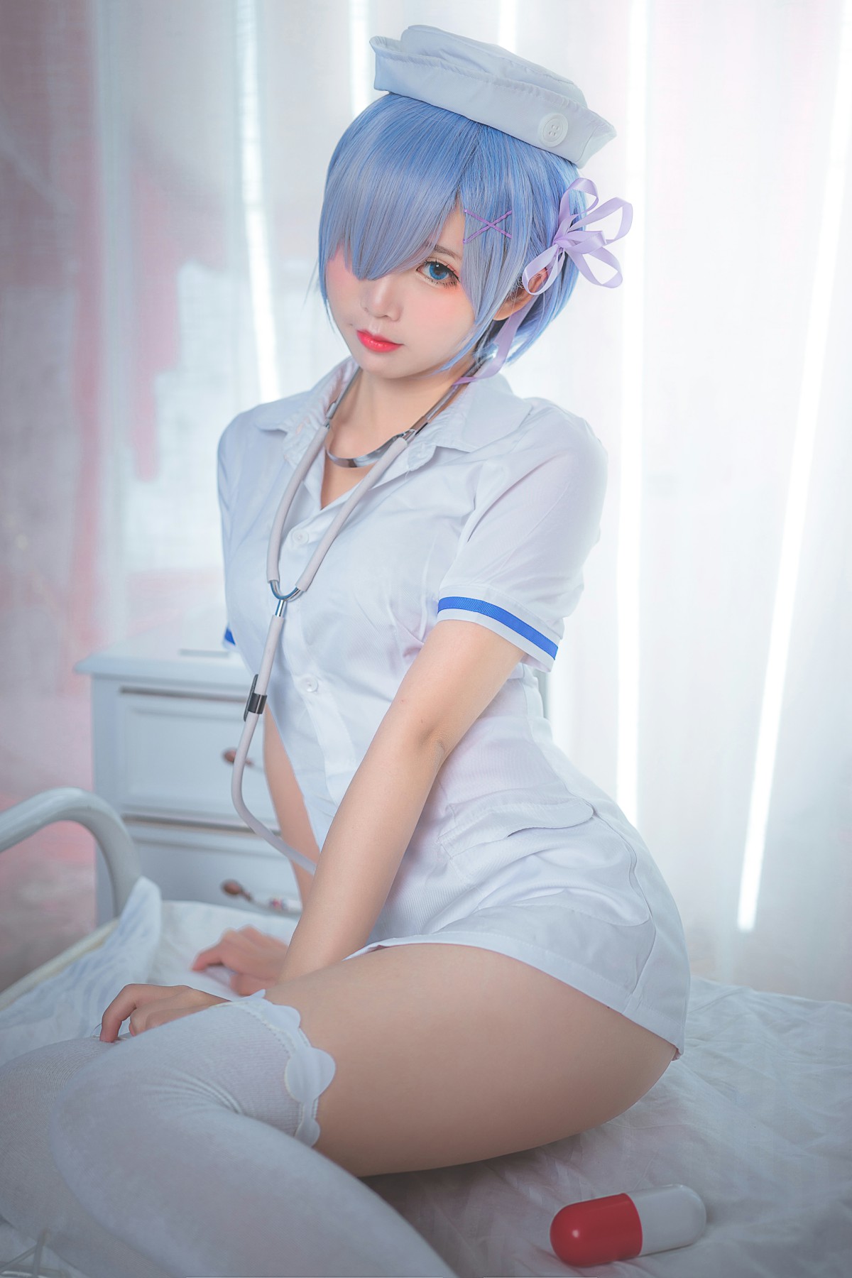 图片[2]-[Cosplay]面饼仙儿 – 蕾姆护士装 – COSPLAY-比思部落