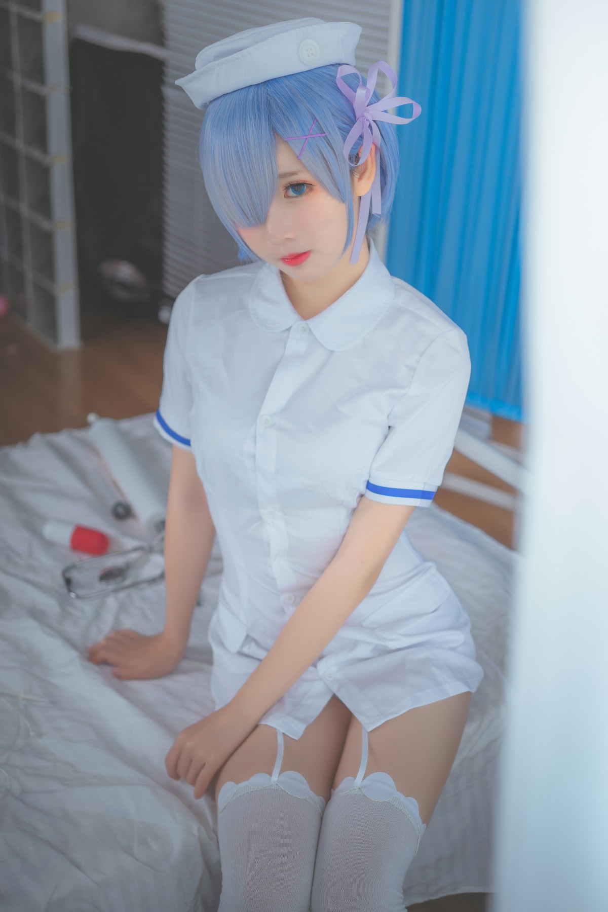 图片[3]-[Cosplay]面饼仙儿 – 蕾姆护士装 – COSPLAY-比思部落
