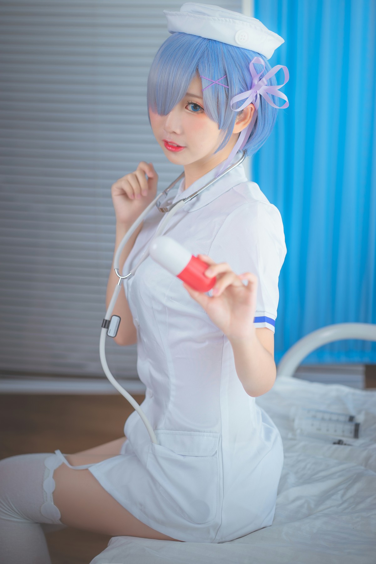 图片[4]-[Cosplay]面饼仙儿 – 蕾姆护士装 – COSPLAY-比思部落