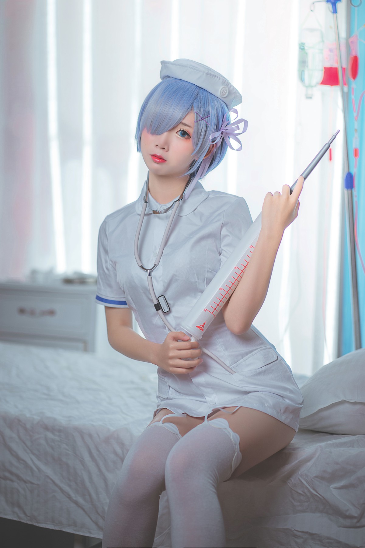 图片[6]-[Cosplay]面饼仙儿 – 蕾姆护士装 – COSPLAY-比思部落