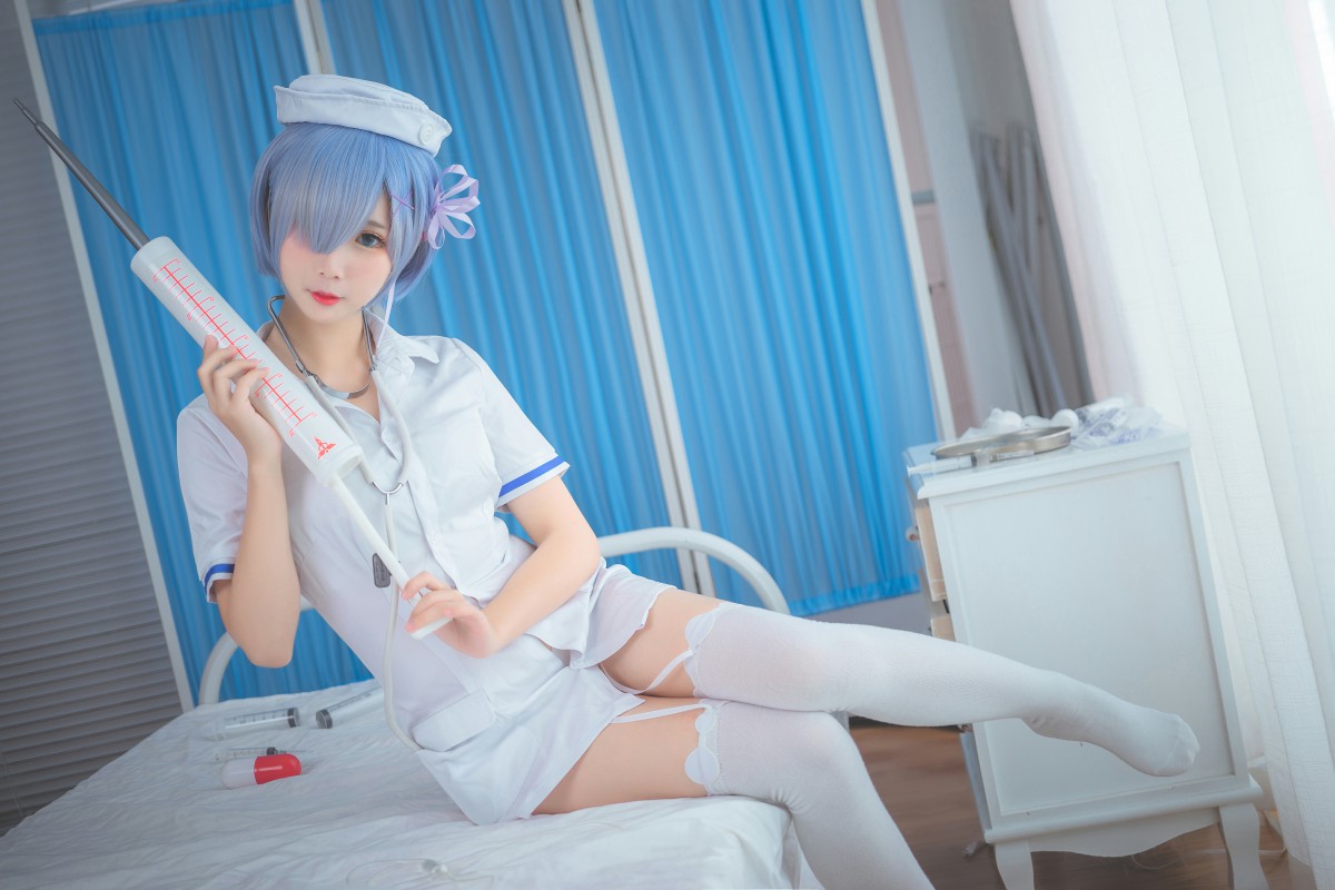 图片[8]-[Cosplay]面饼仙儿 – 蕾姆护士装 – COSPLAY-比思部落