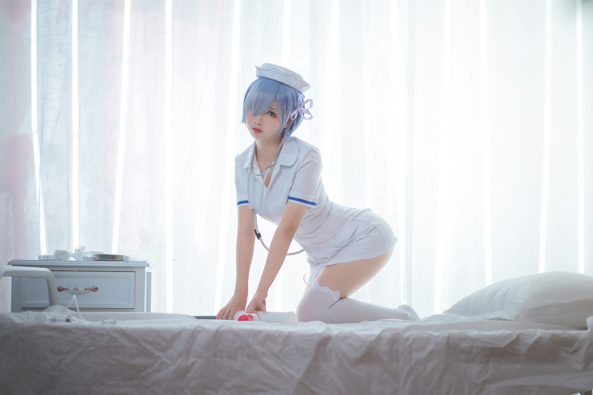 图片[10]-[Cosplay]面饼仙儿 – 蕾姆护士装 – COSPLAY-比思部落