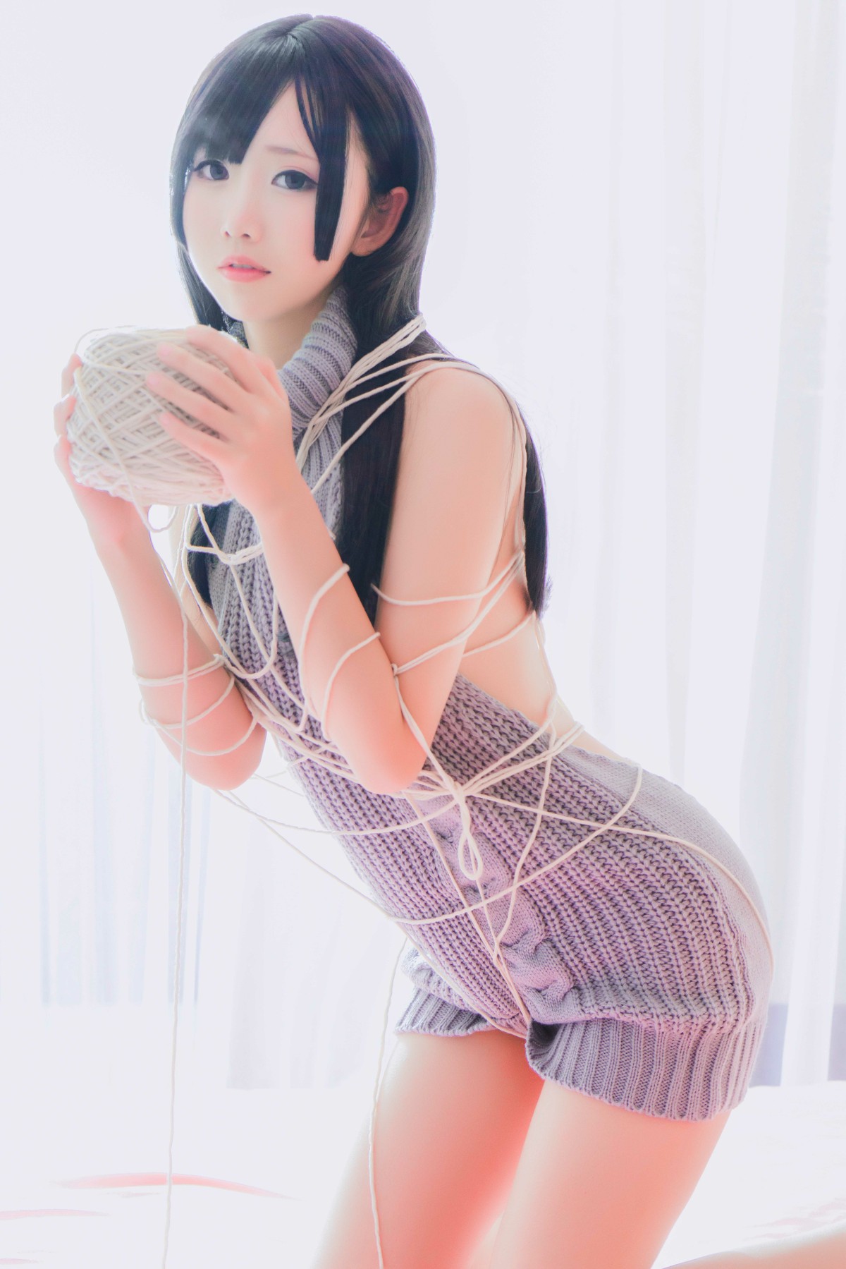 图片[4]-[Cosplay]面饼仙儿 – 露背毛衣 – COSPLAY-御萝部落